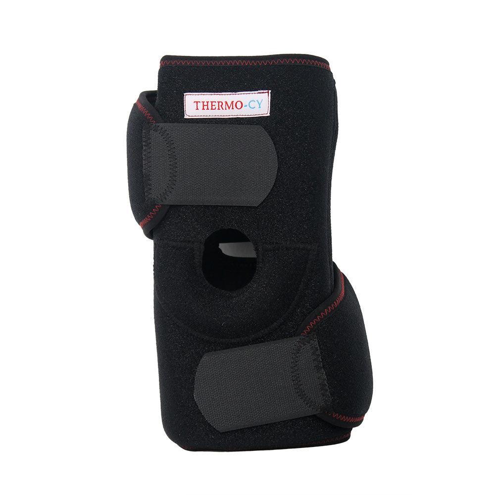 Orteza pentru genunchi cu suport rotula, neagra, marime universala, 1 buc, ThermoCy