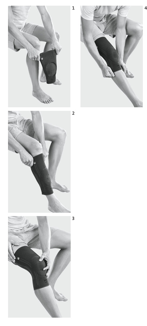 Suport compresiv pentru genunchi cu inel rotulian din silicon - Genumedi, 1 buc, medi Gmbh