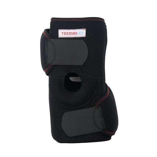 Orteza pentru genunchi cu suport rotula, neagra, marime universala, 1 buc, ThermoCy