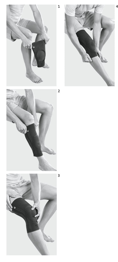 Suport compresiv pentru genunchi cu inel rotulian din silicon - Genumedi, 1 buc, medi Gmbh